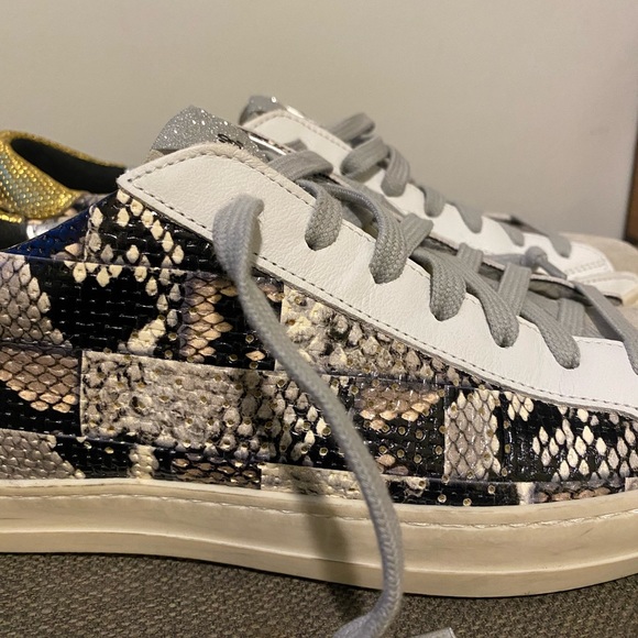 P448 Women's John Snakeskin Sneakers - Picture 6 of 14